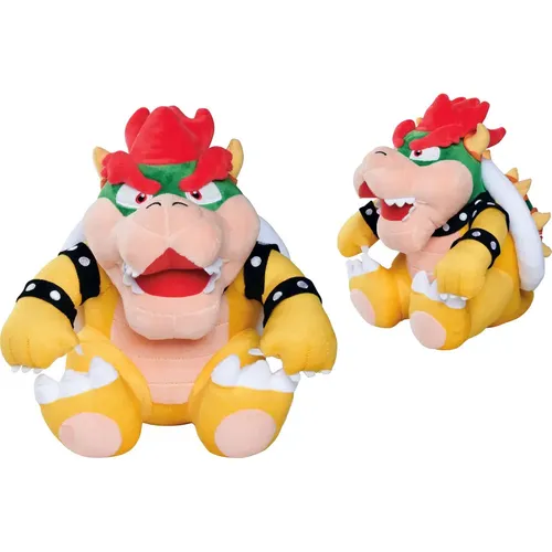 Simba 109231532 - Super Mario Bowser Plüschfigur, 27cm, kuschelweich und ideal für kleine Super Mario Fans ab den ersten Lebensmonaten