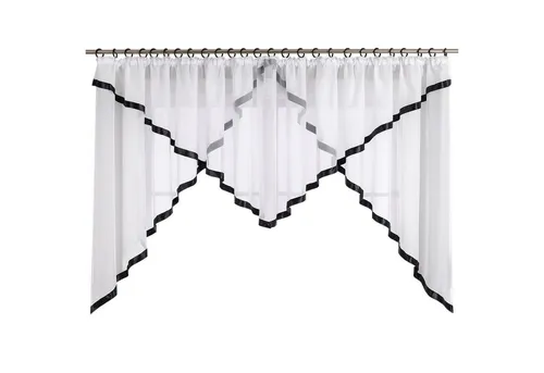 Joyswahl Scheibengardine Claudia (1 St), Kräuselband, transparent, Voile mit Satinband