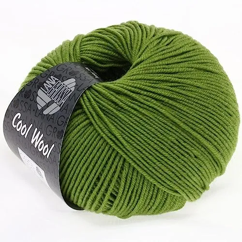 LANA GROSSA Cool Wool Uni | Extrafeine Merinowolle waschmaschinenfest und filzfrei | Handstrickgarn aus 100% Schurwolle (Merino extrafein) | 50g Wolle zum Stricken & Häkeln | 160m Garn FB 471