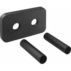 WICHER Rosette für Mittelanschluss 50 mm, schwarz matt - Schwarz