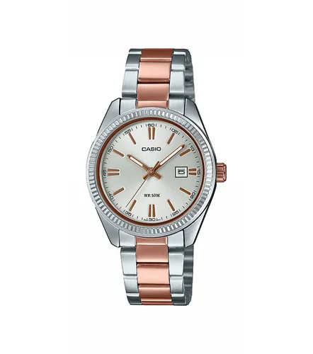 CASIO Collection LTP-1302PRG-7AVEF Damenuhr - Armbanduhr für Damen mit elegantem Edelstahlarmband und satiniertem Gehäuse. Wasserdicht bis 50 m, ideal für den täglichen Gebrauch und besondere Anlässe.