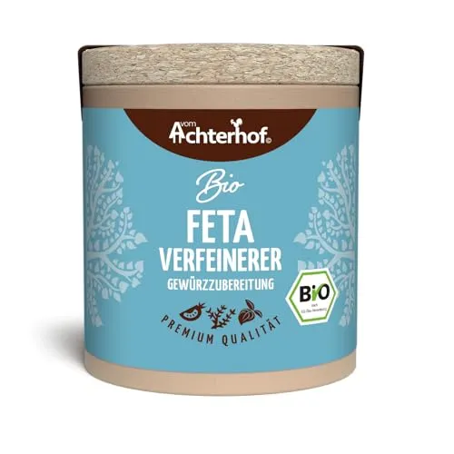 Feta Verfeinerer Gewürzzubereitung Bio 50g | Gewürzmischung für alle mediterranen Gerichte | ideal für alle Schafskäse- und Gemüsegerichte | Bio-Qualität | vom Achterhof
