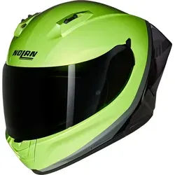 Nolan N60-6 Sport Integralhelm Schwarz / Grün L - Motorradhelm mit sportlichem Design, aerodynamischem Spoiler und breitem Panoramavisier für optimale Sicht und Stabilität bei hohen Geschwindigkeiten.