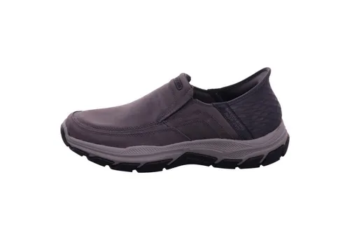 Skechers 204810 CHAR Slipper Herren in Grau – Gr. 40 - Robuster Material-Mix mit bequemer Memory-Foam-Fußbettung für optimalen Tragekomfort und einfachen Einstieg.