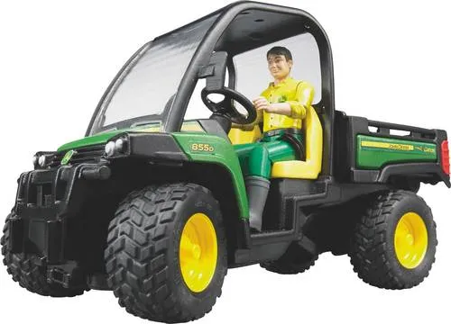 Bruder John Deere Gator 8550 mit Fahrer - Fertigmodell - Spielzeug: Der John Deere Gator 8550 ist ein vielseitiges Nutzfahrzeug für Rollenspiele und regt die Fantasie an, inklusive einer voll beweglichen BRUDER Fahrerfigur.