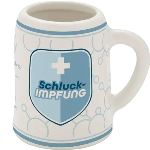 GRUSS & CO Schnapskrug mit Motiv Schluck | New Bone China, 5 cl, Mini-Krug mit Spruch | Lustiges Geschenk, Party, Männergeschenk | 73842