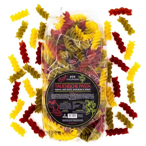 Hallingers Italienische Pasta - Pasta aus Hartweizengries, natürlich eingefärbt (Bag) - Muttertagsgeschenk & Geschenkideen zum Vatertag | Neues Zuhause Ruhestand Freundschaft Genesung