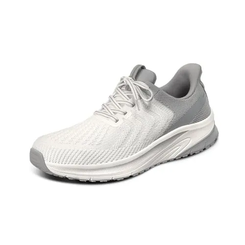 Orthofeet Herren Orthopädischer Tilos Hands-Free Slip-in Sneakers – Weiß, Größe 46
