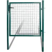 Quadratrohr Gartentor - Doppelstabmatten Gartentür - Gartentore, feuerverzinkt und langlebig, Gesamtgröße: 100 x 100 cm, ideal für sichere Einfahrten und Gärten.