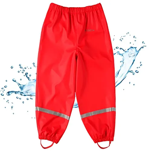 BMS Regenbundhose, wasserdicht für Mädchen in Rot Größe 74