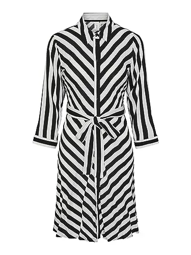 YAS Damen Yassavanna 3/4 Short Shirt Dress in weiß von YAS