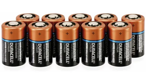 DURACELL Lithium-Fotobatterie CR2, 3V - 10 Stück - Lithium-Batterien mit hoher Energieeffizienz, ideal für digitale Kameras und andere Geräte, die zuverlässige Leistung benötigen.