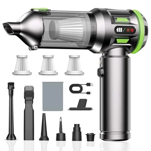 Kabelloser Handstaubsauger, 22000Pa Auto-Staubsauger, tragbarer Staubsauger mit bürstenlosem Motor, 6000 mAh Akku, Mini-Staubsauger mit LED-Display, für Haus, Auto, Tierhaare