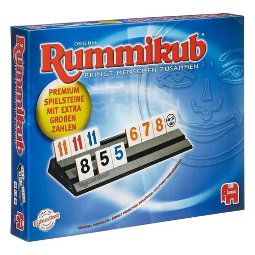 Jumbo Spiele Original Rummikub XXL - Großer Klassiker der Gesellschaftsspiele für 2-4 Spieler, fördert Cleverness und Spaß für die ganze Familie