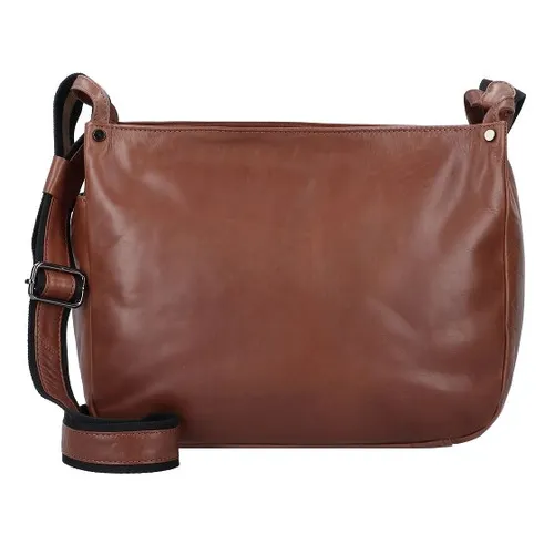 Harold's Caugio Umhängetasche Leder 31cm (cognac) - Damentasche aus hochwertigem Leder in stilvollem cognac, ideal für den Alltag mit praktischem Reißverschluss und kompakten Maßen von 31cm x 13cm x 25cm.