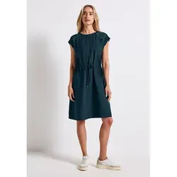 STREET ONE Midikleid – Taillenzug blau 42 - Kleider, elegantes Midi-Kleid mit Taillenzug für eine feminine Silhouette, aus weichem Viskose-Mix für hohen Tragekomfort.