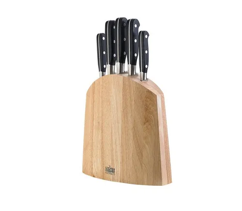 Richardson Sheffield V SABATIER Messerblock, 5-teiliges Messerset - Küchenmesser Set mit gehärtetem Klingenstahl für exzellente Schärfe und Kontrolle, perfekt für jeden Kochliebhaber.