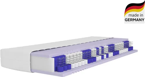 Taschenfederkernmatratze Lasse – 7 Zonen, 90x200 & 140x200 cm - Die Lasse Taschenfederkernmatratze bietet langlebige Qualität und optimalen Schlafkomfort. Mit innovativem 7-Zonen-System für eine ideale Körperanpassung und einem waschbaren Bezug, ideal für Allergiker.