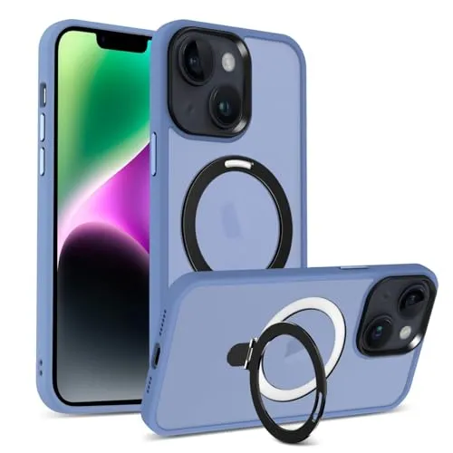CoolGadget Magnet Hülle für iPhone 13/14 Skin Hülle für MagSafe, ultradünne Magnet Case mit Soft-Grip, kompatibel mit iPhone 13/14 (6,1 Zoll), Blau