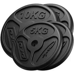 Slim Guss Hantelscheiben-Set 30 kg | Marbo Sport in schwarz von Marbo Sport