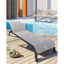 Laynenburg Liegenauflage Frottee Schonbezug in grau von LAYNENBURG