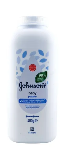 Johnson's Baby Powder, Babypuder 400 g - Tägliche Anwendung für zarte Babyhaut, sanfte Pflege und Schutz gegen Reibung