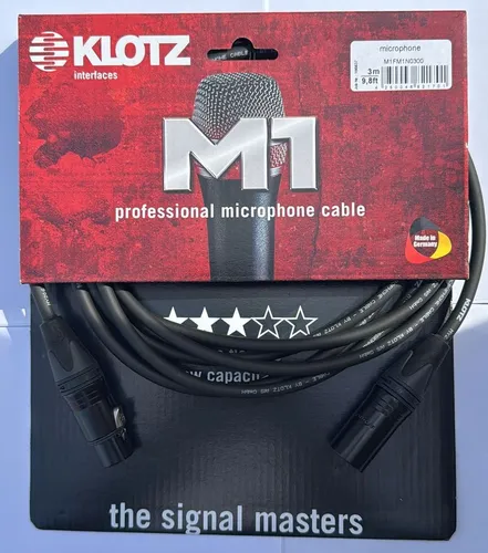 KLOTZ M1 M1FM1N0300 Mikrofonkabel 3m Schwarz NEU