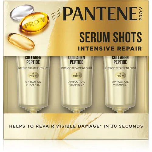 Pantene Pro-V Serum Shots - Intensivpflege für Ihr Haar 3x15 ml - Haarkuren für Damen, nährendes Serum zur Stärkung und Wiederbelebung von trockenem, brüchigem Haar. Für glänzendes, gesundes Haar dank intensiver Nährstoffversorgung und Hitzeschutz.