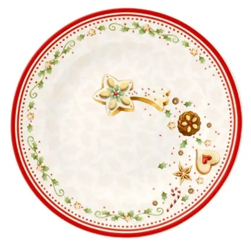 V & B Winter Bakery Delight Frühstücksteller Sternschnuppe 21 cm - Teller, spülmaschinenfestes Porzellan mit glänzendem Finish - ideal für festliche Frühstücke und winterliche Anlässe.