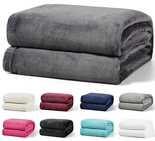 Leonado Vicenti Flauschige Kuscheldecke 150x200 cm Fleecedecke Wohnzimmerdecke Sofadecke Tagesdecke Flanell Uni Bettüberwurf