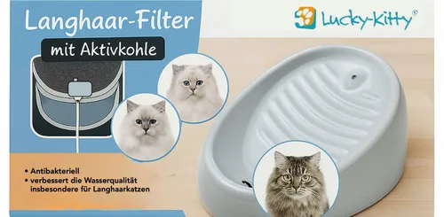 Lucky-Kitty Trinkbrunnen Langhaar-Filter mit Aktivkohle von Lucky-Kitty