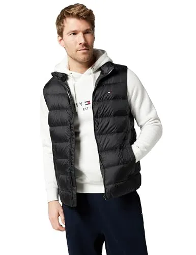 Tommy Jeans Herren Weste Down Leicht, Schwarz (Black), XL