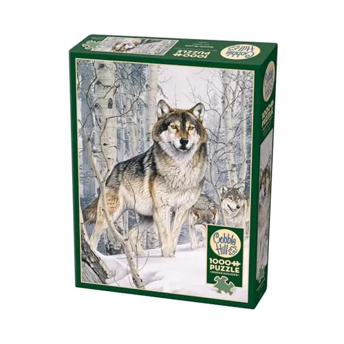Cobble Hill 3840143 Wolf im Winterwald, 1000 Teile Puzzle inkl. Puzzleposter für Erwachsene und Kinder ab 12 Jahren, Tierpuzzle, Winter, Schnee