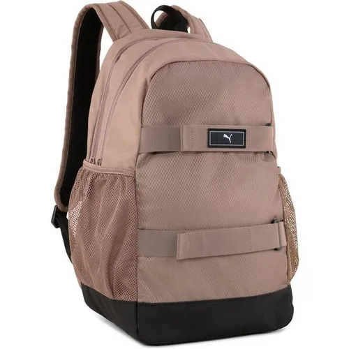 PUMA DECK Backpack, Unisex - Vielseitiger Mehrlagiger Rucksack in Totally Taupe - Stylischer Rucksack mit Hauptfach und praktischen Mesh-Seitentaschen, ideal für Schule oder Freizeit. PUMA Branding verleiht ihm einen sportlichen Look.