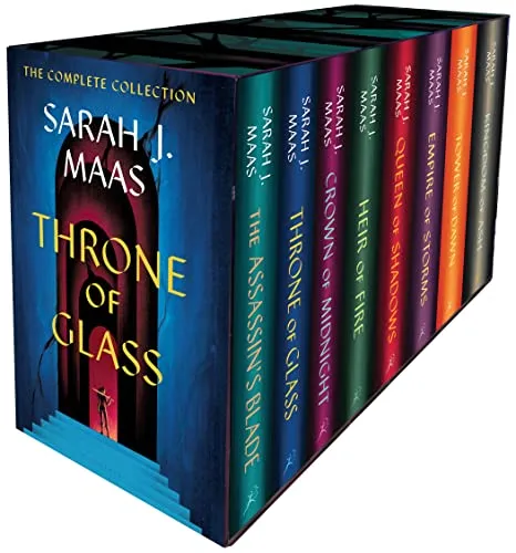 Throne of Glass Hardcover Box Set - Belletristik, umfassende 8-Buch-Box mit der fesselnden Throne of Glass-Serie von Sarah J. Maas, die Leser in eine epische Fantasy-Welt entführt.