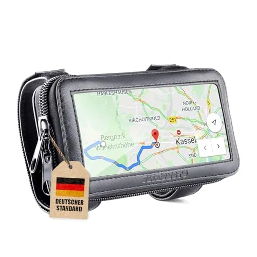 Ullermoto Superleistungsstarke Motorrad-Handyhalterung – Smartphone Lenkertasche – Handyhalterung für Motorradlenker – Handy-Tasche Größe M
