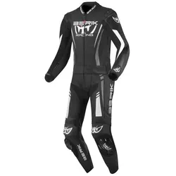 Berik Absolute GP2 2-Teiler Motorrad Lederkombi, schwarz-weiss, Größe 50 für Männer
