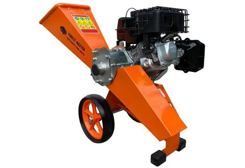 Forest Master Messerhäcksler Benzin 6 PS FM6DD-MUL - Häcksler mit 2 Rädern für einfache Mobilität, leistungsstarker 4-Takt Motor für effizientes Mulchen von Gartenabfällen.