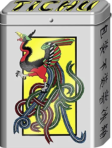 ABACUSSPIELE 08092 - Tichu Pocket Box, Kartenspiel in einer exklusiven Metallbox, Yellow