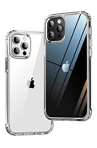 ONES iPhone 15 Pro HD Durchsichtig Dünn Hart Hülle『Stoßfest Airbag Militärstandard』『Erhöhte Kanten Schutz Kamera Bildschirm』[Anti-Gelb] [rutschfest], PC + TPU Hybrid Silikonhülle für Apple 6,1 Zoll