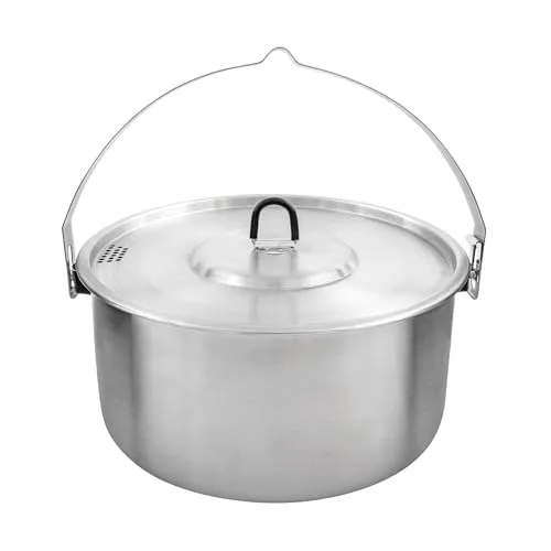 Tatonka Kettle II 4,0l - Edelstahl Kochtopf mit Siebfunktion - Kochtopf aus rostfreiem 18/8 Edelstahl mit praktischer Siebfunktion im Deckel und Volumenskalierung für präzise Outdoor-Gerichte. Ideal für Camping und Freizeit.