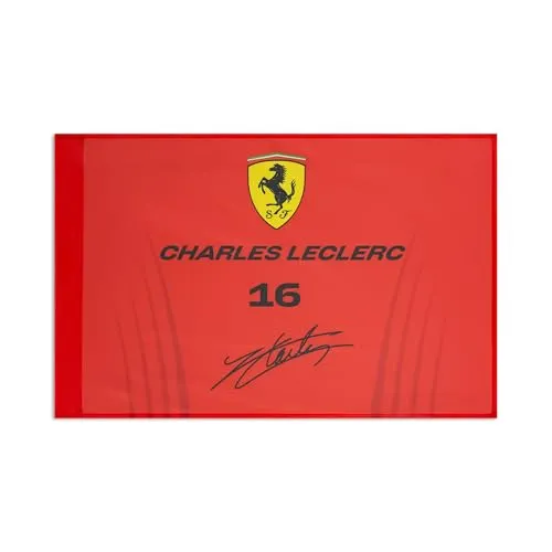 Scuderia Ferrari F1 Charles Leclerc Flagge in rot von Ferrari