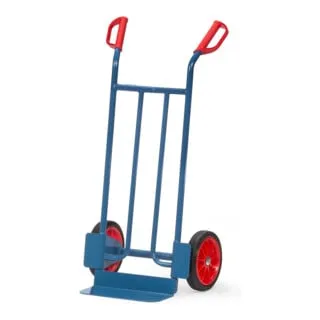 Fetra Sackkarre Stapelkarre B1115V, 250kg Tragkraft - Sackkarre mit pannensicheren Vollgummireifen und pulverbeschichteter Stahlkonstruktion, ideal für den sicheren Transport schwerer Güter bis 250 kg.