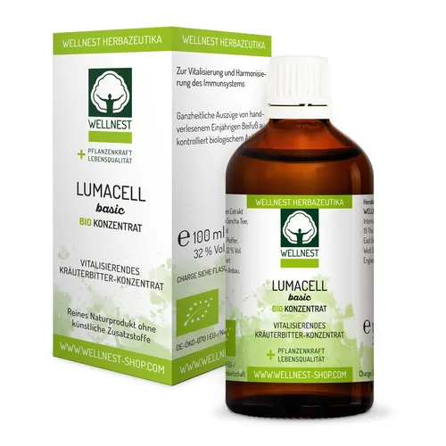 Bio Lumacell Basic Grüntee-Kurkuma Konzentrat - Wellnest Pflanzenkraft Urtinktur
