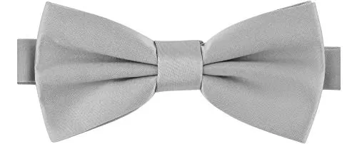 Ladeheid Herren Schmale Fliege M (12cm x 6cm), Grau, 12cm x 6cm