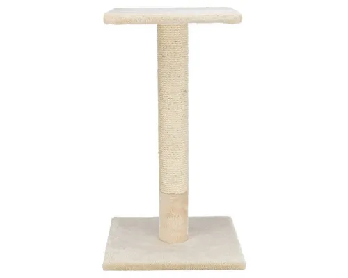TRIXIE Kratzsäule Kratzbaum Baena beige - Kratzsäule in elegantem Beige, ideal für Katzen zur Krallenpflege und zum Spielen, sorgt für mehr Lebensfreude und schützt Möbel.