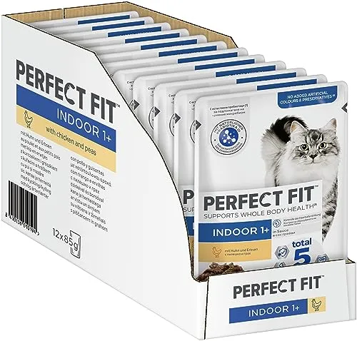 PERFECT FIT™ Katze Portionsbeutel Indoor mit Huhn 12 x 85g