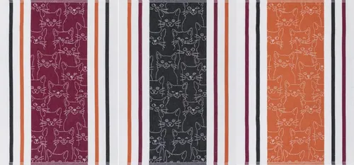 Geschirrtücher Set 50 x 70 cm Spültücher Küche Halbleinen Katzenmotiv Kracht 3