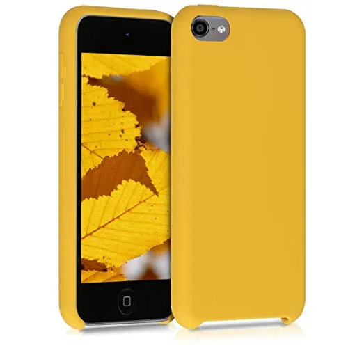 kwmobile Schutzhülle kompatibel mit Apple iPod Touch 6G / 7G (6. und 7.Generation) - Hülle Silikon gummiert - Cover Case in Honiggelb
