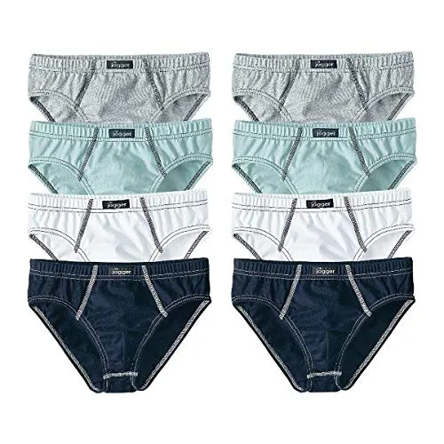Le Jogger Slip, (8 Stück), Basic-Slip mit sportlichen Kontrastnähten, ein Must-Have für jeden Tag bunt Slip in 8er Packung